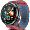 Marsyu Orologio per la Pressione Sanguigna con Pompa Ad Aria, 1.43''AMOLED Smartwatch con Funzione ECG/Lipidi dell'acido Urico, Chiamata Bluetooth, Pulsante SOS, Condivisione dei Dati Sanitari (Rosso)