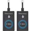 Agatige Ricevitore per Caricabatterie Wireless, 2pcs Adattatore per Caricabatterie Wireless Qi Universale di Tipo C Ricevitore di Ricarica per Adesivo per Telefono Cellulare