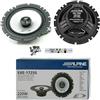 GK SOUND KIT SET PER ALPINE SXE-1725S 2 altoparlanti 2 vie, coassiali, 16,5 cm 165 mm 6,5, da 40 watt rms 220 watt max, per auto, a coppia + 5 sticker e viti di installazione omaggio