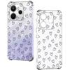 Nuxiady Cover per Xiaomi Redmi Note 14 4G Version UE Antiurto Sottile silicone TPU Trasparente Case Fiore Disegni Antigraffio Bumper Cover per Redmi Note 14 4G, Amore