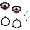 Superauto hi-fi Tec TG 5 Kit 2 woofer Altoparlanti 13 cm + supporti casse compatibile con Renault Megane III dal 2009 anteriore o posteriore