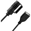 Shine, cavo di interfaccia per media con adattatore USB, compatibile con Mercedes-Benz Classe C, CLS, SLK, SL, GLK e misuratore di UV HQRP