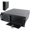 ECUTEE Armadio di Rete 4U Armadio per Server di Rete con Montaggio a Parete, 450x430x177mm Rack per Server per Apparecchiature IT di Rete, Audio e Video, Nero