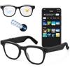 HumiLuft Occhiali AI - Occhiali Smart Bluetooth con Fotocamera HD 8MP, 270mAh, Registrazione Video 1200P, Bluetooth 5.4, Traduzione in Tempo Reale con Intelligenza Artificiale e Riconoscimento degli Oggetti