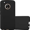 Cadorabo Custodia per Motorola Moto G5 Plus in Candy Nero - Morbida Cover Protettiva Sottile di Silicone TPU con Bordo Protezione - Ultra Slim Case Antiurto Gel Back Bumper Guscio