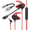 UNVO Cuffie da gioco con microfono, auricolari da gioco cablati per PC, per PS4, PS5, Xbox One, PlayStation 5, telefoni cellulari, compatibili con interfacce telefoniche da 3,5 mm e USB-C (Type-c), colore