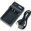 vhbw caricatore USB-C compatibile con Winait DC-T140B camera + cavo USB-C + LED