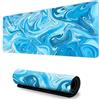 Hixingo Fluido Colorato Tappetino Mouse, 3D Tappetino Mouse XXL/XL/L, Tappetino Mouse Gaming con Base in Antiscivolo e Bordi Cuciti, Mouse Pad per Ufficio e Casa (600x300x3mm,blu)