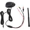 Qiilu Auto DAB GPS FM Antenna Attivo Amplificato Top Roof Mount Impermeabile Antipolvere Universale