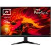 acer Nitro QG271bii Monitor Gaming FreeSync da 27, Display Full HD, 75 Hz, 1 ms, 16:9, HDMI 1.4, VGA, Lum 300 cd/m2, ZeroFrame, Cavi VGA, HDMI Inclusi, Nero