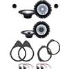 IPNOSIS Kit 6 casse ALPINE SXE-1750S + SXE-1725S Abarth 500/595/695 dal 2008 in poi + 2 Supporti Anteriori + 2 Supporti Posteriori + 4 Connettori
