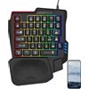 Genérico Tastiera Da Gioco: Tasti Ergonomici In Stile Meccanico ABS, Tastiera Portatile Programmabile Con Una Mano, Controller Mobile Compatto, Feedback Touch Reattivo, Costruzione E Dura