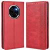 MOJIA Cover per Blackview Shark 6 5G, PU Custodia Antiurto Resistente ai Graffi, Custodia Flip Portafoglio per Telefono con Supporto e Slot per Schede. Rosso