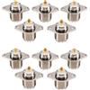 Eoslcusmvl 10 Pz UHF SO239 Femmina 2 Fori Jack Femmina con Flangia Pannello di Saldatura Connettore Presa Connettore Femmina