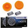 mt key Repair - Set di riparazione per chiavi dell'auto, 2 pulsanti a pressione, 2 micro tasti, 2 batterie CR2016 per Smart.