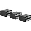 vhbw 3x batteria sostituisce Video Devices XL-B3 per videocamera camcorder (6000mAh, 7,2V, Li-Ion)