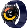 GIOPUEY Cinturini Compatibile con Xiaomi Watch S1 Active, Nylon Traspirante Sport Loop Cinturino in Morbido Nylon Intrecciato Strap Band - Darkblue