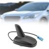 Generico Antenna Tetto Antenna Base Radio Am Fm Squalo Nera Compatibile Con Opel Corsa D E