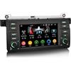 erisin Android 16 4GB+64GB Autoradio per BMW Serie 3 E46 M3 Rover 75 MG ZT Carplay Android Auto GPS Navigatore DSP Bluetooth per Auto WiFi IPS Écran tactile Canbus 2 din