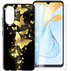 AQGG Custodia + 2 Vetro Temperato per ZTE Blade V50 Design (6.60) Cover Case Black TPU Morbido Silicone Bumper -Protezioni per Lo Schermo - Romanticismo A
