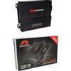 Renegade 1 amplificatore RENEGADE RXA1800D RXA 1800 D monofonico classe d 1 canale 900 watt rms stabile a 1 ohm 1800 watt max bass boost spl auto nero, 1 pezzo