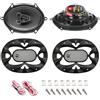 GK SOUND KIT SET PER BOSS AUDIO SYSTEMS CH5730B diffusori a 3 vie coassiali 5 x 7 12,7 x 17,8 cm 127 x 178 mm, 150 watt rms 300 watt max, per auto, sospensione in gomma, a coppia + griglie omaggio