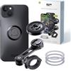 SP CONNECT Moto Bundle II con modulo anti-vibrazione | SPC+ | per iPhone 14 Plus supporto per cellulare per moto moto ciclomotore | accessori per tutti gli smartphone come iPhone Samsung