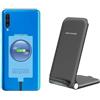Razanmo Ricevitore di ricarica wireless esterno tipo c e caricatore pieghevole compatibile per Samsung Galaxy A20 A30 A50 A60 A70 A90 5G, nero