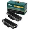 RTEUYH Ricambio di cartuccia toner compatibile per Pantum TO4200H (TO4200 TO-4200 TO-4200H) - Compatibile con le stampanti BM4240ADW, BM4300ADW, BP4200DN/BP4200DW 2-Pack