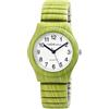 Adrina Orologio da donna in acciaio inox, con numeri grandi, lunghezza 18 cm, diametro 34 mm, larghezza 18 mm, regalo per donne, lime, Bracciale