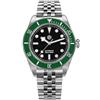 San Martin Nuovo 40mm BB Diver Orologio Top Brand Classic Mens Orologi NH35 Automatico Meccanico Zaffiro Impermeabile Reloj SN0128 G, Smalto Nero-verde, Classico