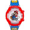 Accutime Super Mario - Orologio digitale illuminato, tempo per avventure, dai 3 anni in su, Blu, Orologio da polso digitale per bambini