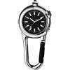 JewelryWe Orologio con Moschettone al Quarzo, Orologio Multifunzionale per Medici,Orologio Sportivo all'aperto,Clip-on Carabiner Pocket Watch Nurse