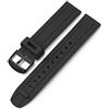 Timex Cinturino in pelle a sgancio rapido da uomo IQ+ Move 20 mm, Silicone nero/nero, 20mm, moderno