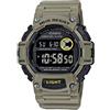 Casio Batteria resistente al fango di 10 anni, cachi, Adult, Standard