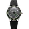 Undone Basecamp Explorer Automatico Titanio Nero Verde Silicone Grigio Orologio Uomo