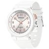 BIEWO Orologio da polso impermeabile per uomo e donna, ragazzo e ragazza, analogico, militare, sportivo, unisex, cinturino in silicone, Bianco Rosa Dorato