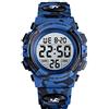 SKMEI Orologio sportivo digitale da uomo, ultra sottile, quadrante grande, impermeabile, con cronometro, conto alla rovescia, timer, funzione sveglia, doppio fuso orario con retroilluminazione a LED
