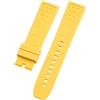 ROUHO Flessibile Gomma Cinturino Orologio Ricambio Resistente Sudore Bracciale Orologio per Breitling Superocean Blackbird-Giallo 20mm
