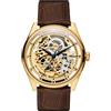 Seizmont by Trendhim Orologio da uomo automatico | cassa in acciaio inox 316L color oro con cinturino in vera pelle marrone | movimento meccanico con vetro zaffiro e impermeabile a 5 ATM, design
