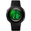 TONSHEN Unisex Outdoor Sportivo Orologi da Polso 50M Impermeabile LED Elettronico Multifunzione Digitale Plastica Orologio Uomo e Donna (Nero)