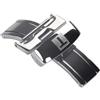 ROUREOX Fibbia Orologio Chiusura Deployante Farfalla Acciaio Inox Doppio Pulsante Lucido Ricambio Cinturino Universale per Tissot Le Locle