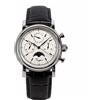 NC Sugess ST1908 - Orologio meccanico da uomo, con movimento a gabbiano, cronografo, con fasi lunari, cinturino in vera pelle, impermeabile fino a 50 atm, Bianco, Cronografo, Meccanico