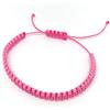 ParticolarModa Bracciale dell'amicizia in corda nylon piatto regolabile Fucsia