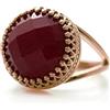 ANEMONE JEWELRY Anemone Gioielli Fatti a Mano per Donne - Anello Giada Dichiarazione di Oro Rosa - Anello Corona, Anello Gioielli Moda, Regalo Pietra Nascente Per Lei - Anniversario, Fidanzamento, Compleanno
