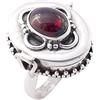 Kanika Jewelry Trove Natural Garnet Box Solid 925 Sterling Silver Ring, Anelli d'argento per regalo donna