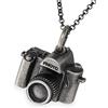 EMMANUELA handcrafted for you Ciondolo Macchina Fotografica in Argento Sterling da Uomo per i Momenti della Vita - Simbolo Fotografico in Miniatura con Superficie Vellutata per Narratori Creativi su Catena a Sfere