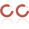 Knick Knack OÜ Orecchini Minimalisti a Cerchio: Accessori Intemporali e Chic (L, Marrone)