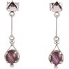 Handmade Star Ruby Long Earrings in 925 Sterling Silver Ethnic Wear Prong Setting Minimalist Dangle Earrings Jewelry