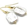 Generico Orecchini con Perle Barocche Bianche, Pendenti in Vermeil Oro Giallo, Made in Italy, Gioielli Classici, Bijoux Matrimonio, Regalo per Lei